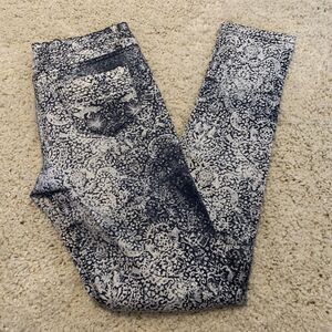 COLOUR Cotton On Jeans Womens Sz 4 Blue BATIK Print Skinny Pants BOHO 5-Pocket